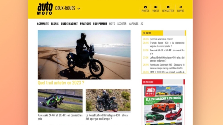 Le site Auto-Moto se renforce sur les deux-roues