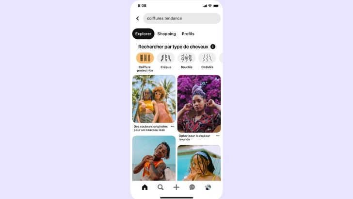 Pinterest : son outil Hair Pattern en hausse de 41% en un an