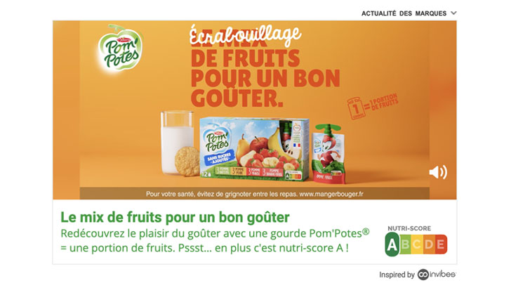 Invibes imagine une campagne in-feed interactive pour la marque Pom’Potes®