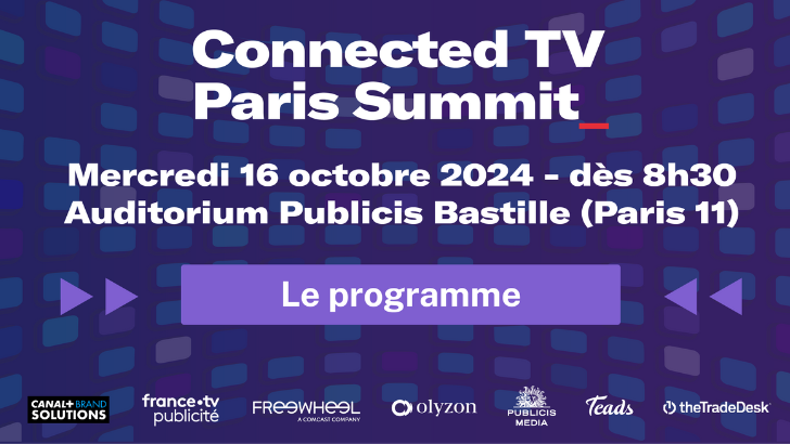 Connected TV Paris Summit : découvrez le programme de cette première édition