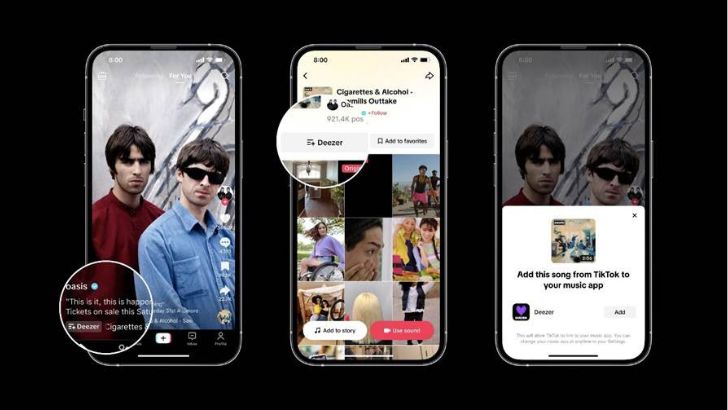 TikTok et Deezer deviennent partenaires pour la fonctionnalité  « Add to Music App »