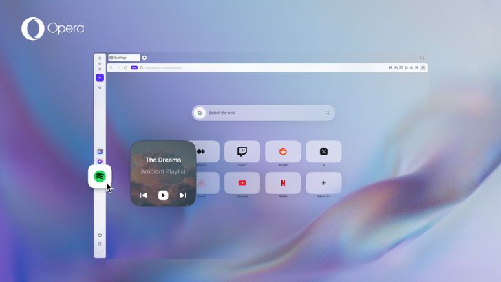 Le navigateur Opera s’accorde avec Spotify