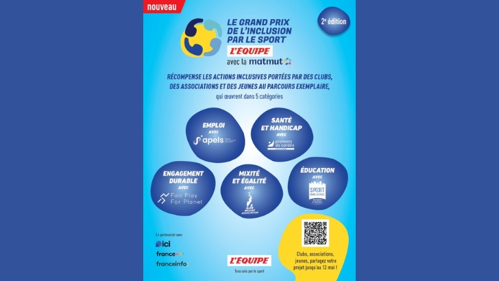 L’Equipe lance le 2e édition de son Grand Prix de l’inclusion par le sport
