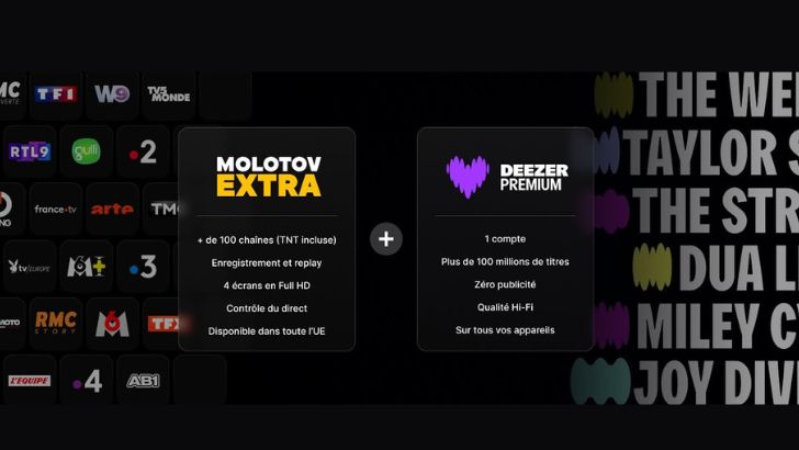 Molotov et Deezer lancent une offre commune TV + musique à prix réduit