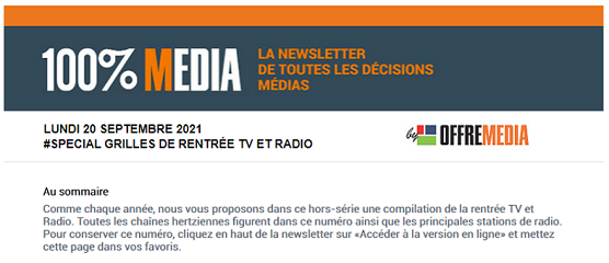 Les grilles TV-Radio de la rentrée 2021-2022