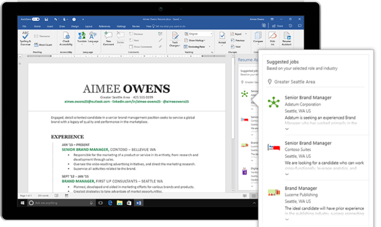 Microsoft Word se connecte à LinkedIn pour faciliter la rédaction de CV