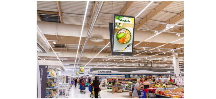 In-Store Media va installer 1 200 écrans DOOH suspendus dans les hypermarchés E.Leclerc