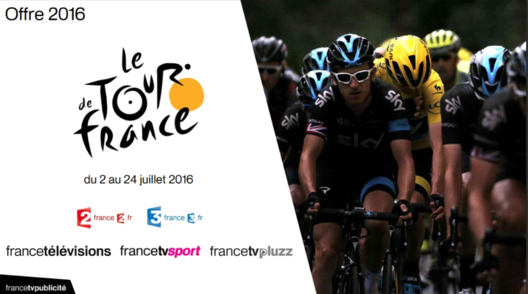 Francetv publicité propose du Real Time Advertising en parrainage parmi ses offres pour le prochain Tour de France