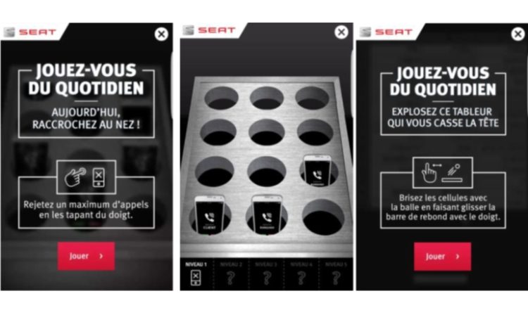 Une campagne qui fait jouer les mobinautes dans les interstitiels orchestrée par MediaCom pour Seat