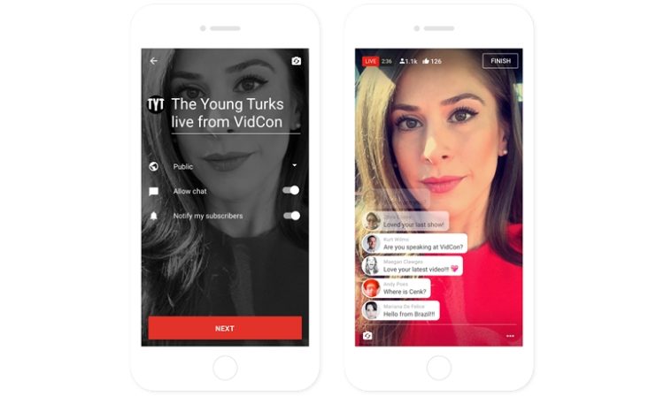 YouTube va intégrer le live streaming dans son application