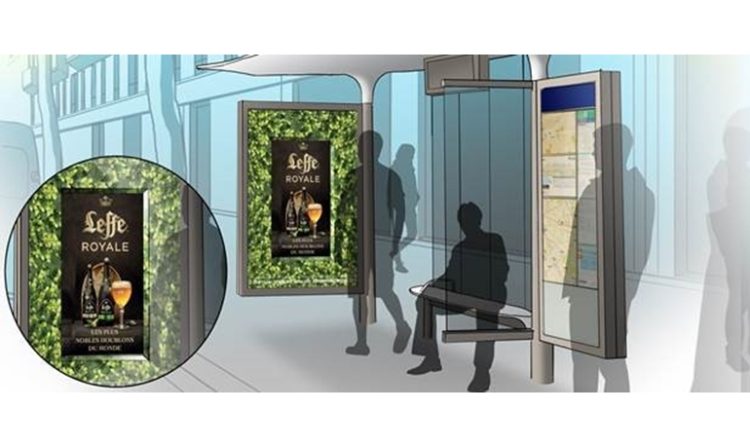 10 panneaux d’abribus remplis d’houblon pour Leffe avec Vizeum, Posterscope et JCDecaux