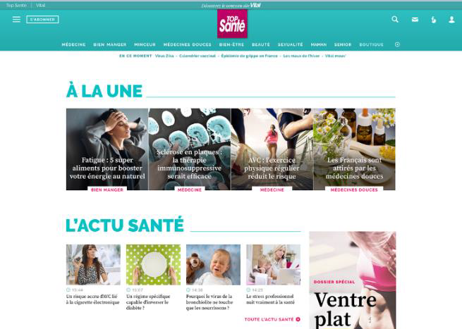 Un nouveau site pour Top Santé