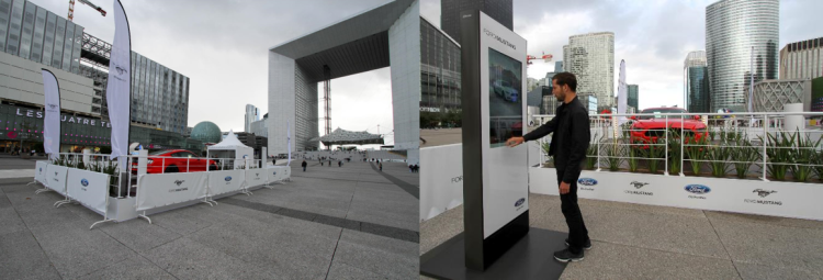 La Ford Mustang en espace événementiel et digital sur le parvis de La Défense avec JCDecaux Live