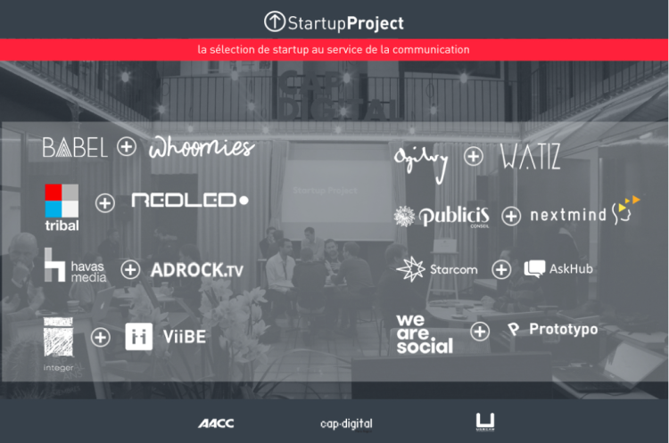 8 «couples» start-up – agence pour la 5ème saison du Startup project de l’AACC, l’Udecam et Cap Digital