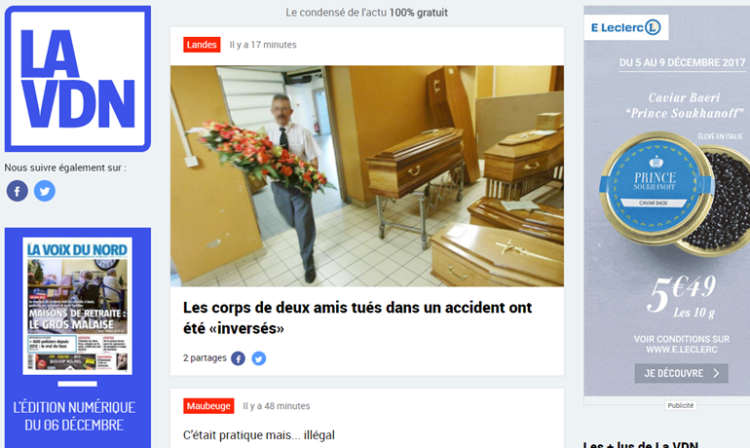 La Voix du Nord lance le site LA VDN, un condensé d’actu gratuit à partager sur les réseaux sociaux