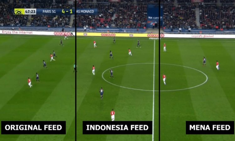 Le Paris Saint-Germain permet aux annonceurs de ses panneaux leds de cibler les téléspectateurs en fonction du territoire de diffusion des matchs