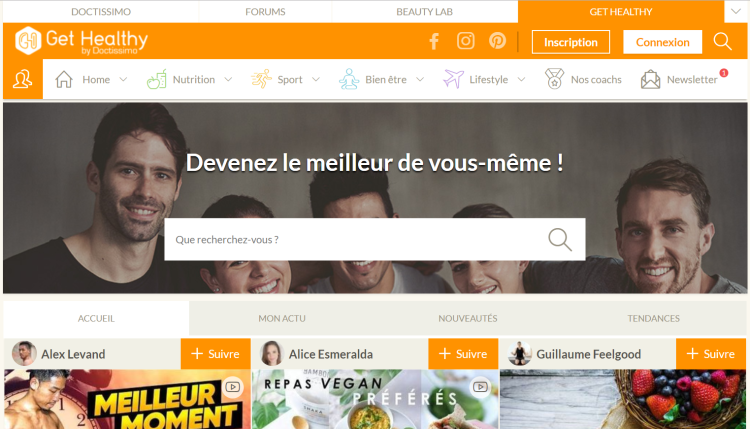Doctissimo lance Get Healthy, sa plateforme dédiée au bien-être