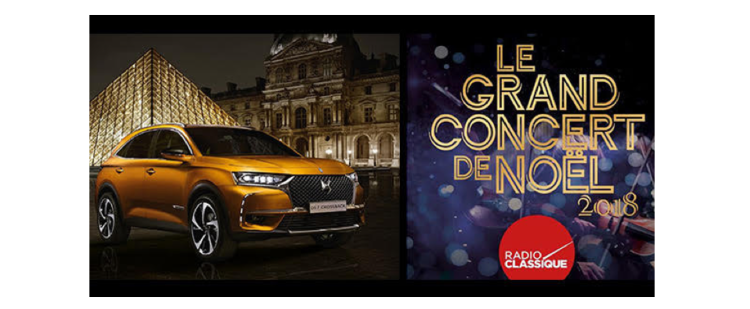 Ketil Media et Mediacom animent le concert de Noël de Radio Classique avec la DS 7 Crossback