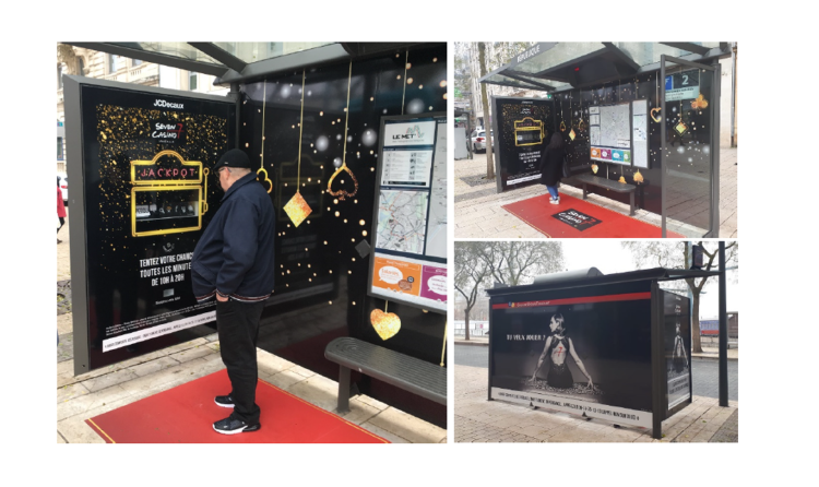 JCDecaux transforme un abribus messin en salle de jeu pour le Seven Casino d’Amnéville