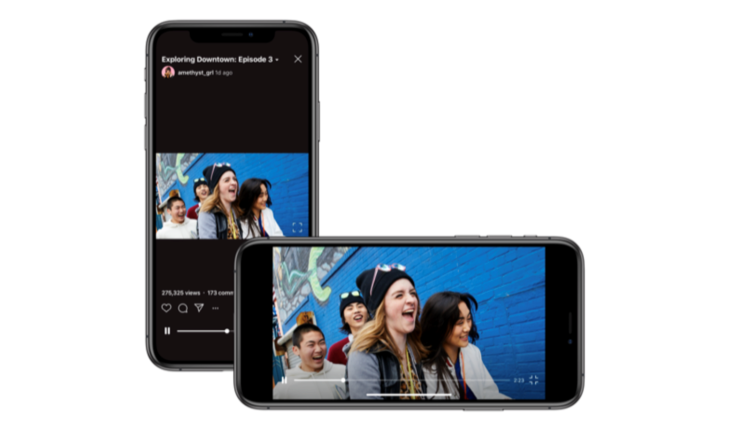 IGTV se met au format paysage