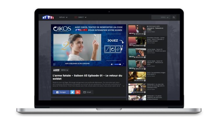 Danone en mode dual screen sur MYTF1 avec MediaCom et TF1 Live pour Oikos