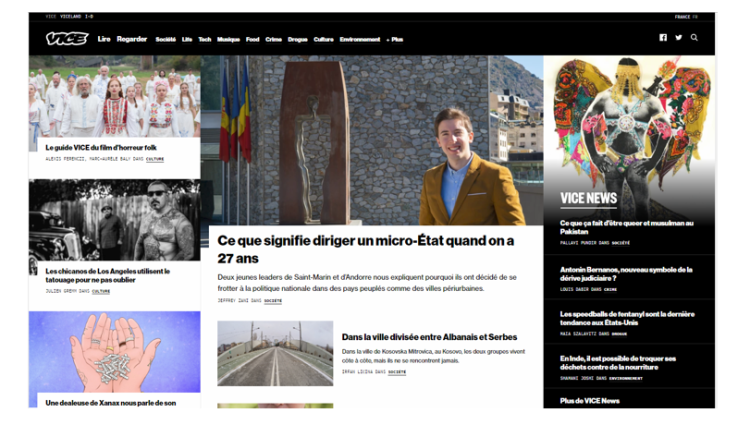 Vice Media fusionne ses verticales et renouvelle son site