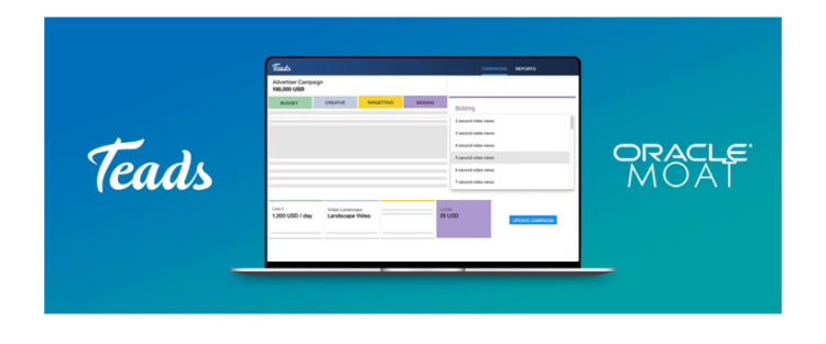 Teads s’engage sur 100% de visibilité au vCPM et au CPCV pour ses clients avec Moat