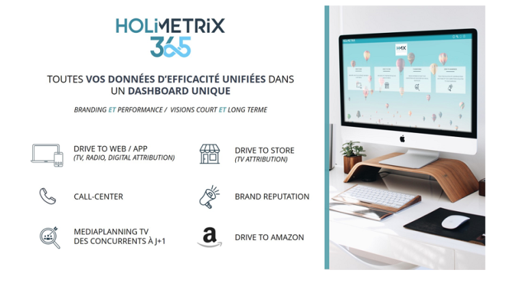 Holimetrix déploie Holimetrix 365, un dashboard permettant de visualiser et de piloter l’ensemble de la performance marketing d’une campagne média on et offline