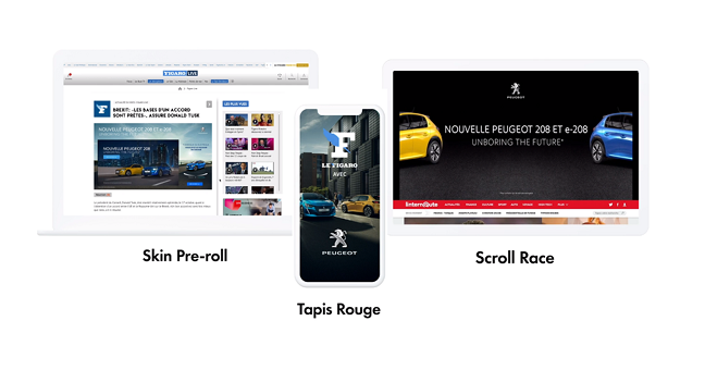 Peugeot co-crée 3 formats digitaux avec Media.figaro à l’occasion du lancement de la nouvelle 208