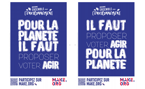 JCDecaux consacre 5 500 faces à une consultation sur l’environnement entre le 25 décembre et le 7 janvier avec Make.org