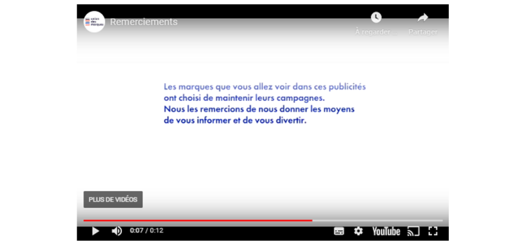 Les marques qui communiquent en TV en ce moment remerciées à l’antenne