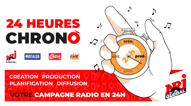 NRJ Global met en place un service permettant de concevoir, produire et mettre à l’antenne une campagne radio en 24 heures