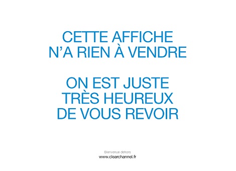 Clear Channel : une campagne pour le retour du public à l’extérieur et des offres pour le retour des annonceurs sur les écrans