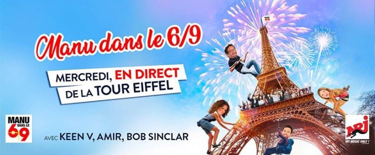 Repeat Groupe et NRJ global accompagnent But lors d’une délocalisation du 6/9 de NRJ sur la Tour Eiffel