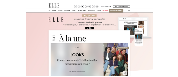 Elle.fr met en ligne une version premium pour ses abonnés