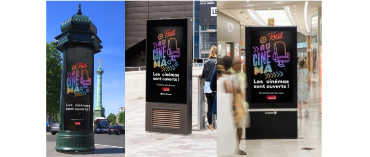 Affichage : in-Store Media, Clear Channel et JCDecaux au soutien de la réouverture des cinémas