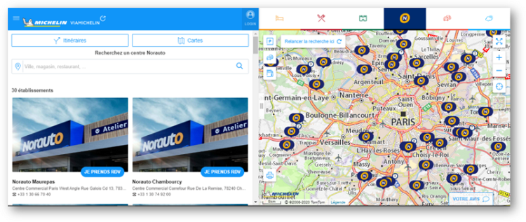 Norauto inaugure le format AdInMap Menu de ViaMichelin avec Orange Advertising et Havas Media