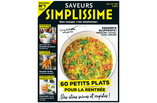 Sortie du magazine Saveurs Simplissime par Burda Bleu