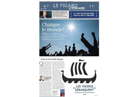 Le Figaro Littéraire en mode Viking à l’occasion de la sortie du dernier roman de Ken Follett