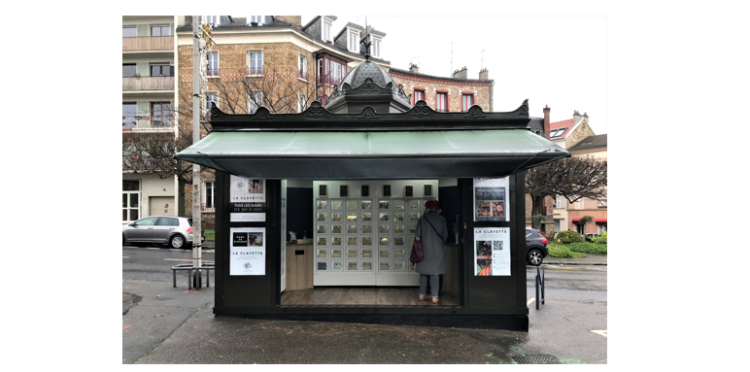 JCDecaux transforme un kiosque à journaux en point de distribution de produits frais