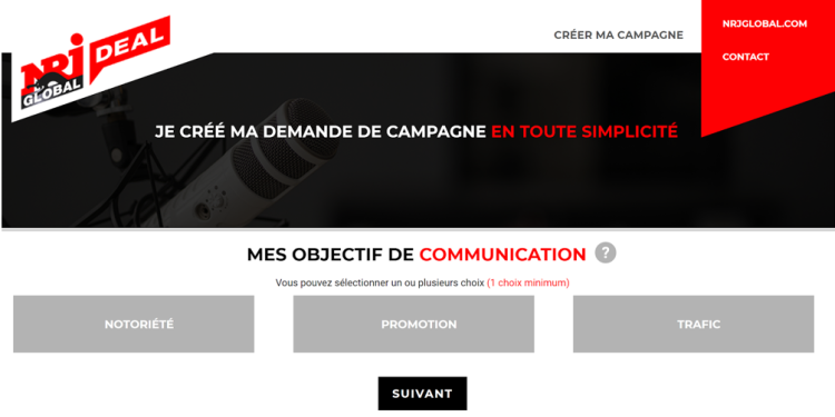 Le site NRJ Global intègre désormais la plateforme de brief NRJ Global Deal