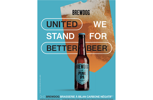 La brasserie Brewdog affiche son bilan carbone négatif dans une campagne orchestrée par Touchpoint Media