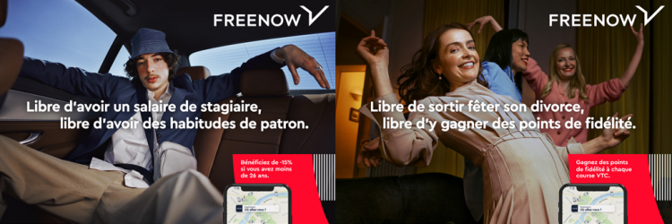 Freenow en campagne avec Rosapark et KR Wavemaker