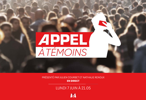 Premier numéro du magazine de M6 «Appel à témoins» le lundi 7 juin à 21h05