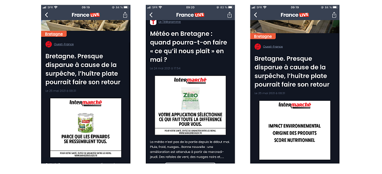 Intermarché accompagne le lancement de France Live en régie chez 366