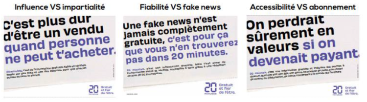 20 Minutes réaffirme ses valeurs dans une nouvelle campagne avec Justement