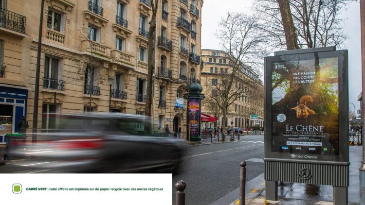 Le film Le Chêne, en campagne sur l’offre verte de Clear Channel France avec My Media