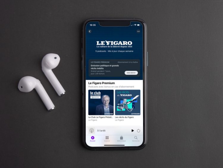 Le Figaro lance de nouveaux podcasts et s’associe à Apple et crée sa chaîne freemium sur Apple Podcasts