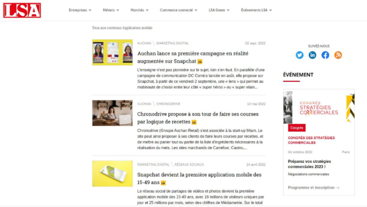Nouveau site mobile first pour le magazine LSA