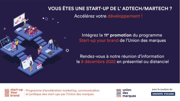 Appel à candidatures pour la 11e promotion du programme Start-up your brand de l’Union des marques